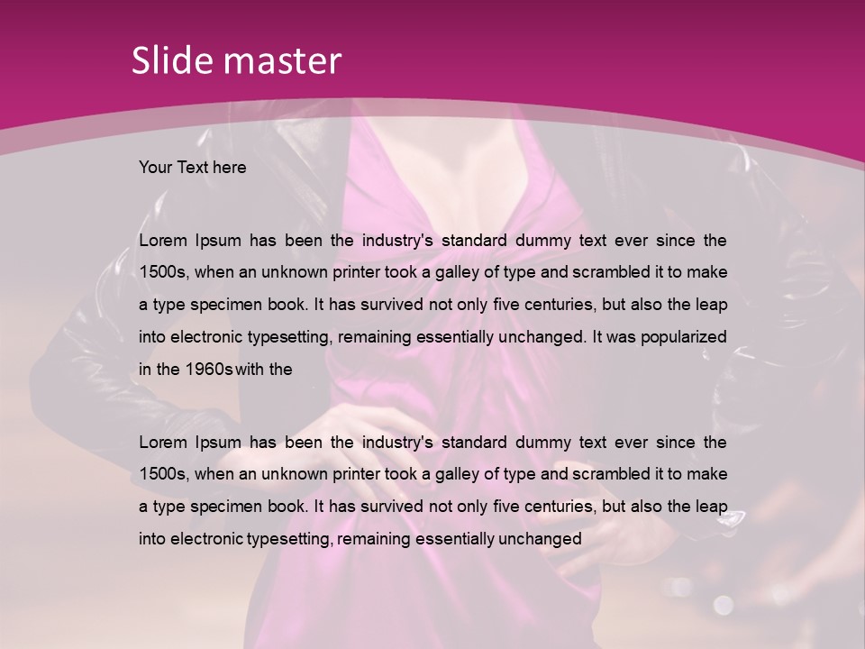 Female Model At Fashion Show PowerPoint Template