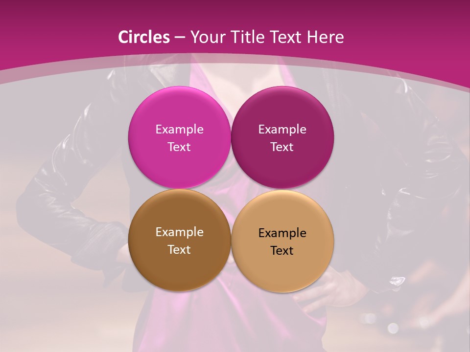 Female Model At Fashion Show PowerPoint Template