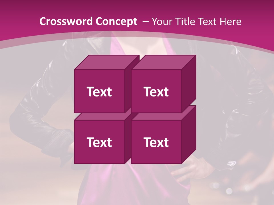 Female Model At Fashion Show PowerPoint Template