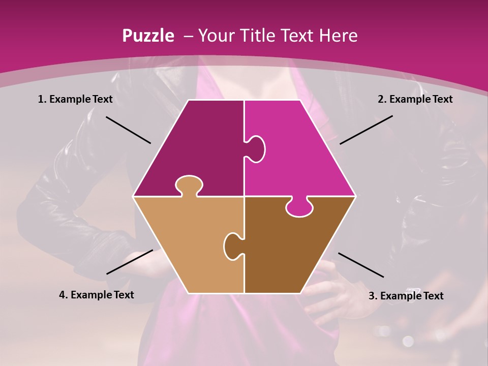 Female Model At Fashion Show PowerPoint Template