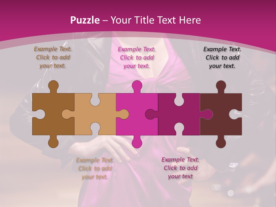 Female Model At Fashion Show PowerPoint Template