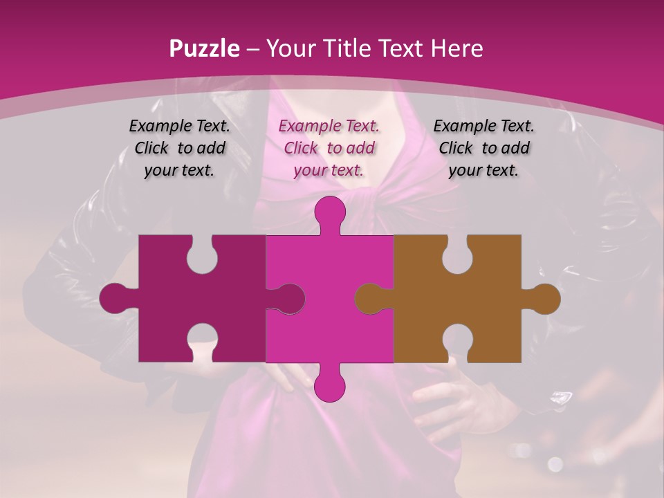 Female Model At Fashion Show PowerPoint Template