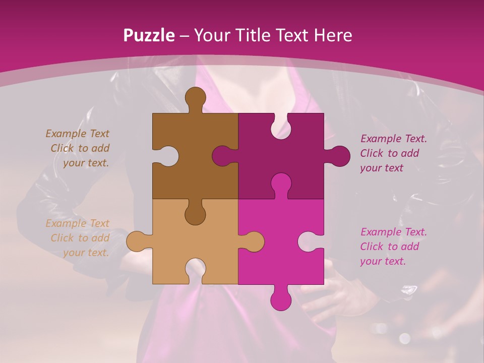 Female Model At Fashion Show PowerPoint Template