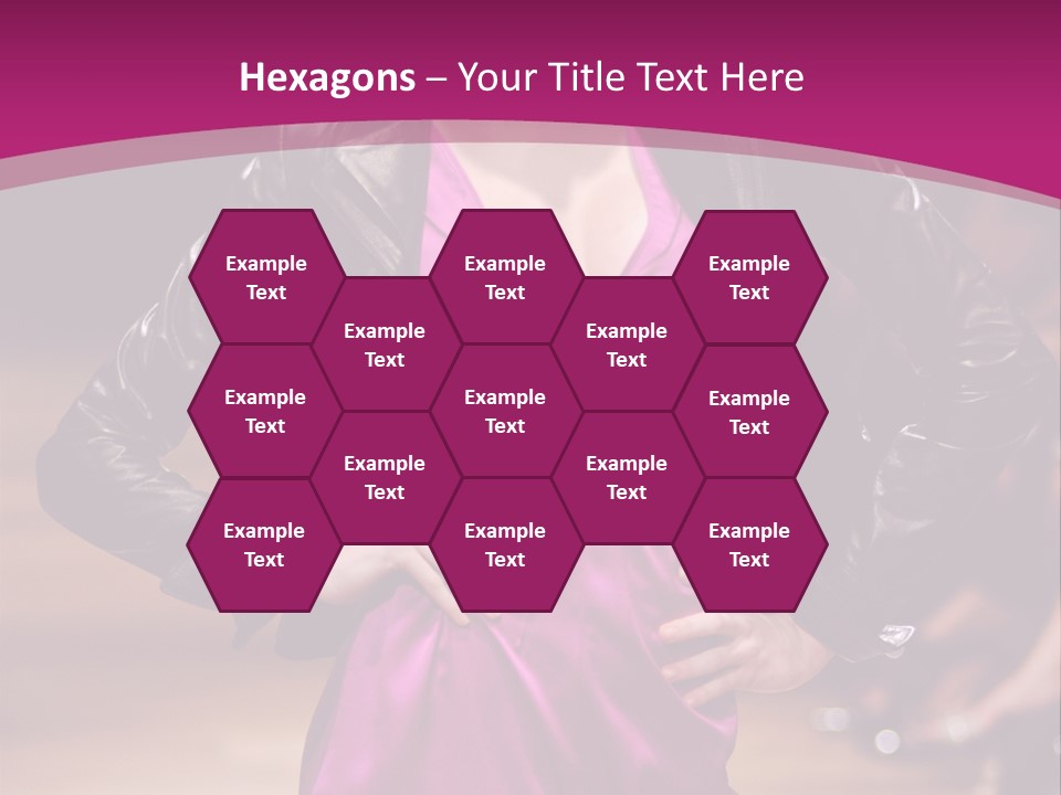 Female Model At Fashion Show PowerPoint Template