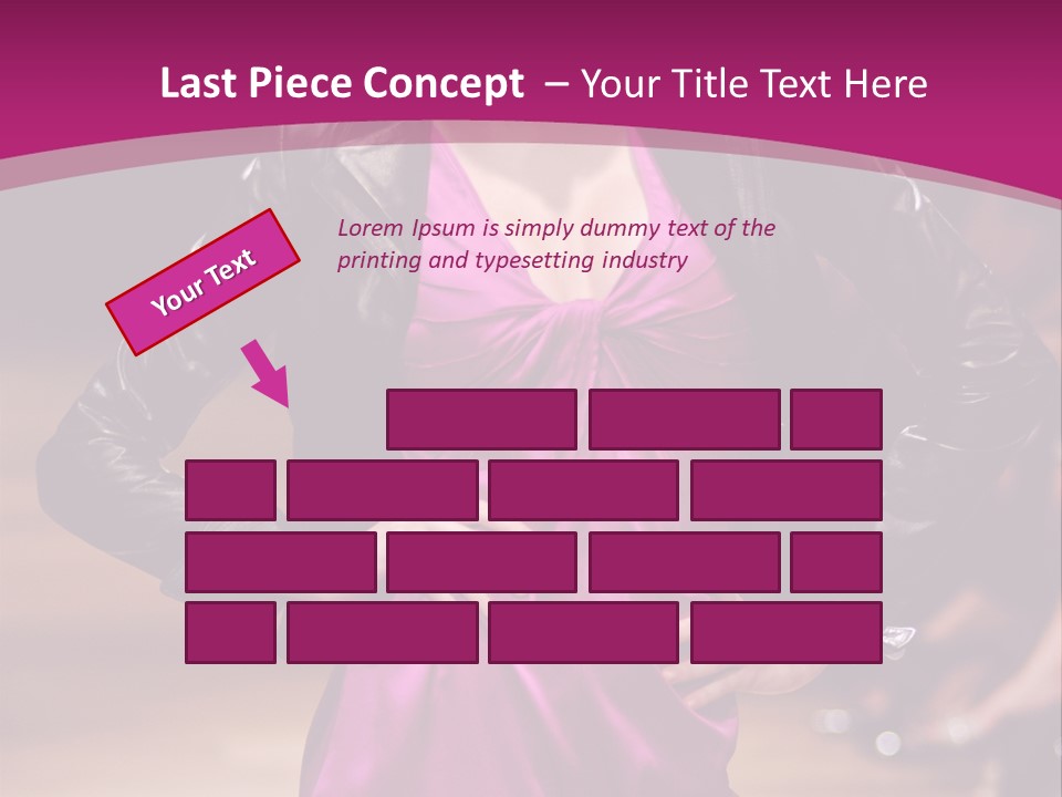 Female Model At Fashion Show PowerPoint Template