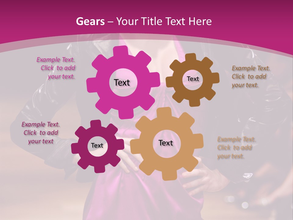 Female Model At Fashion Show PowerPoint Template