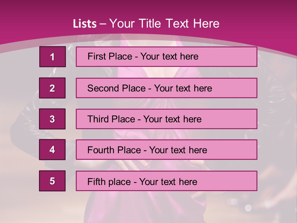 Female Model At Fashion Show PowerPoint Template