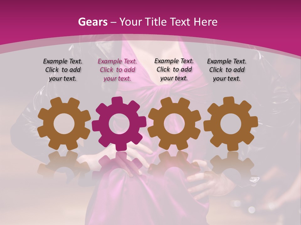 Female Model At Fashion Show PowerPoint Template