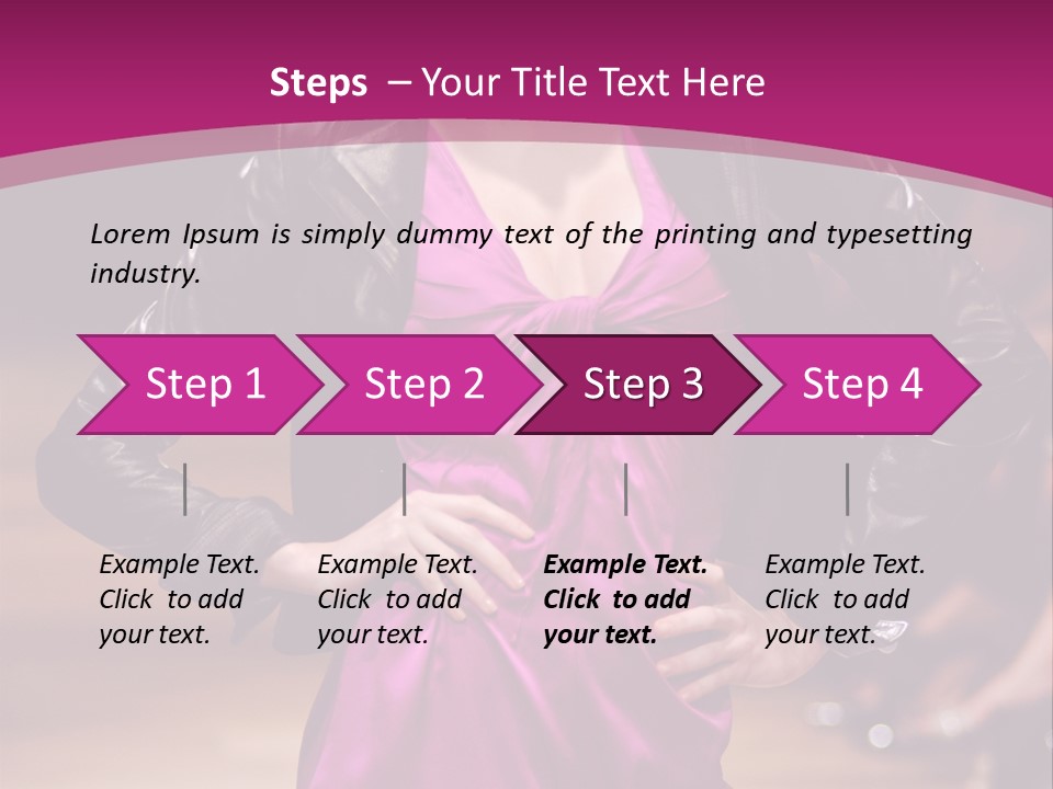 Female Model At Fashion Show PowerPoint Template