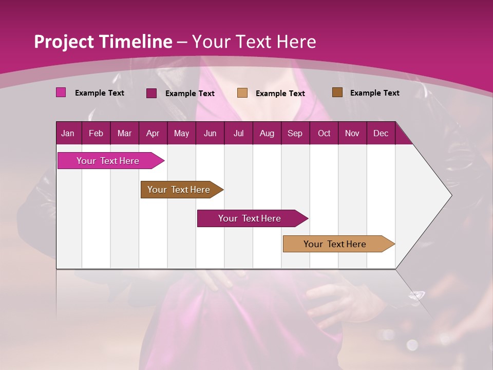 Female Model At Fashion Show PowerPoint Template