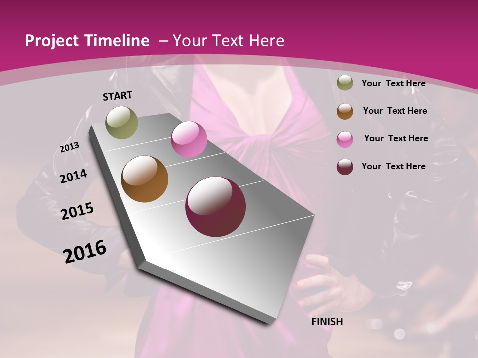 Female Model At Fashion Show PowerPoint Template