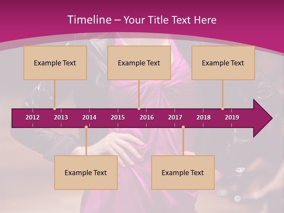 Female Model At Fashion Show PowerPoint Template