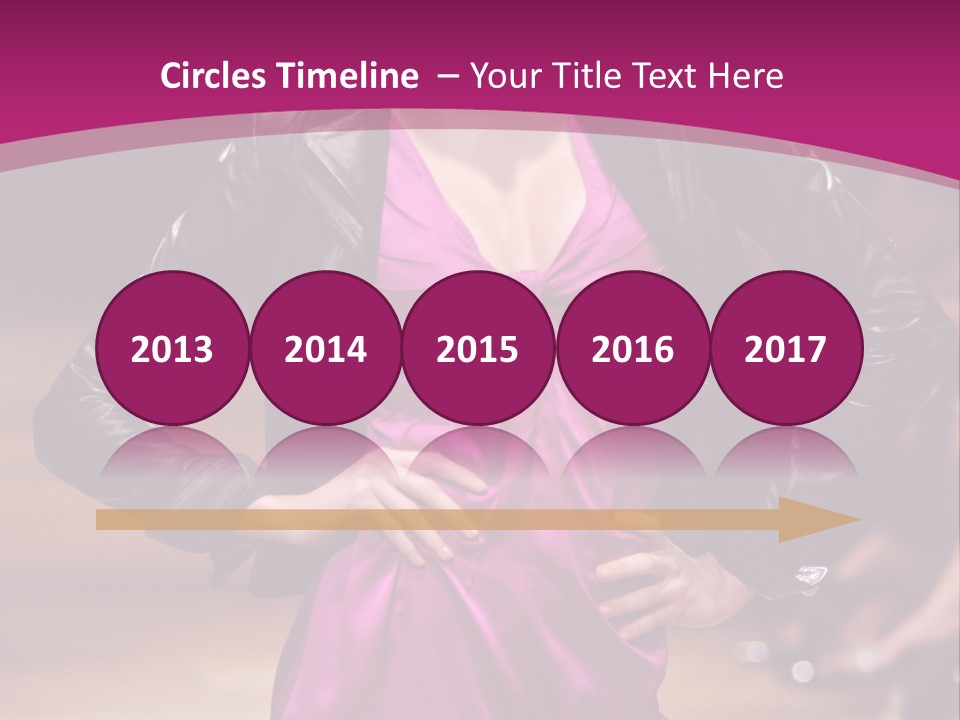 Female Model At Fashion Show PowerPoint Template