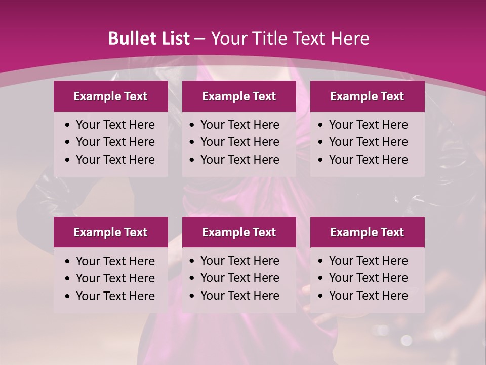 Female Model At Fashion Show PowerPoint Template