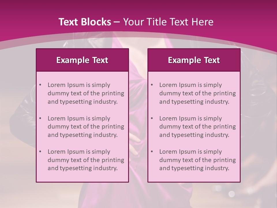 Female Model At Fashion Show PowerPoint Template