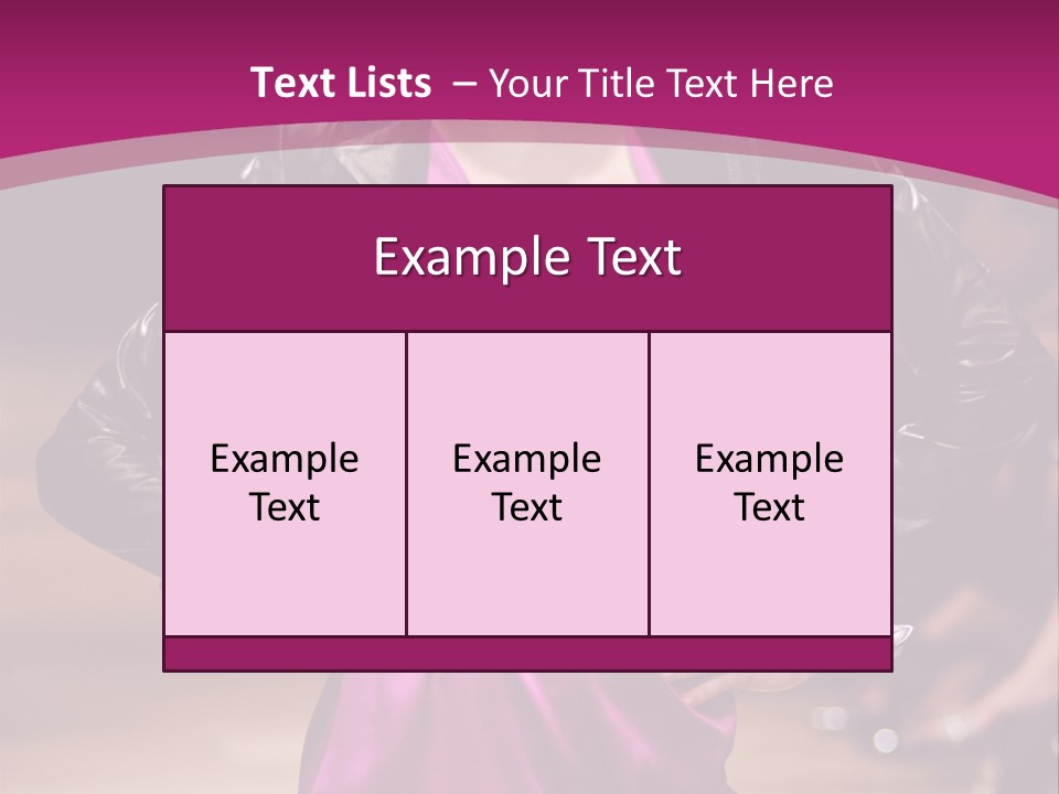 Female Model At Fashion Show PowerPoint Template