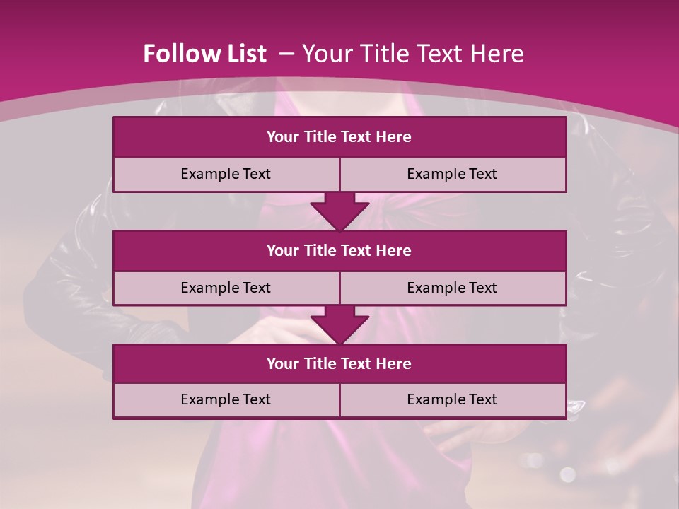 Female Model At Fashion Show PowerPoint Template