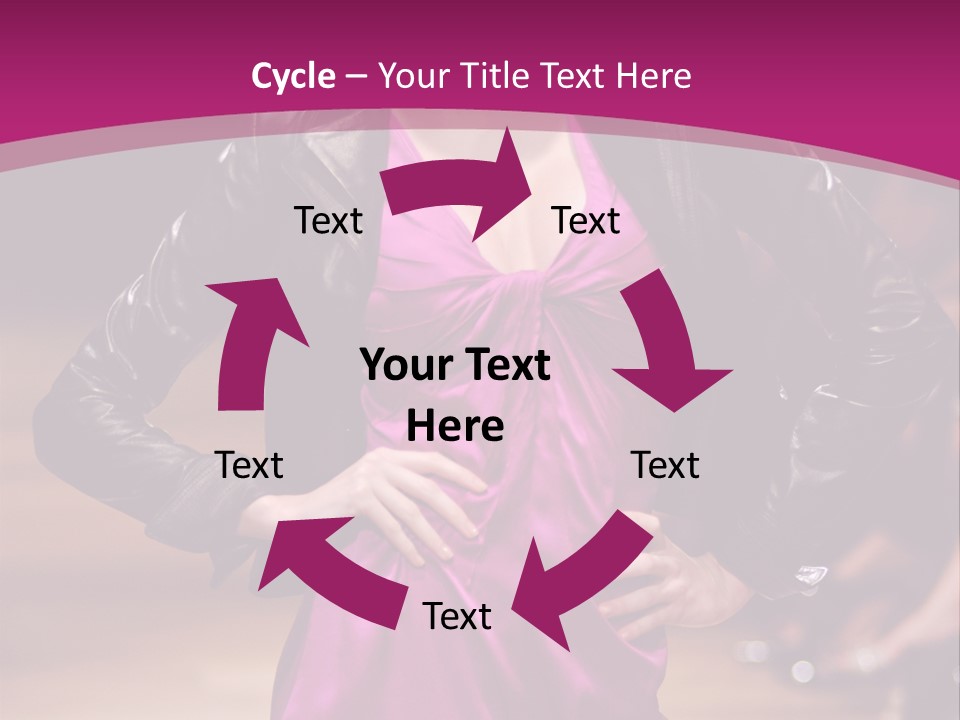 Female Model At Fashion Show PowerPoint Template