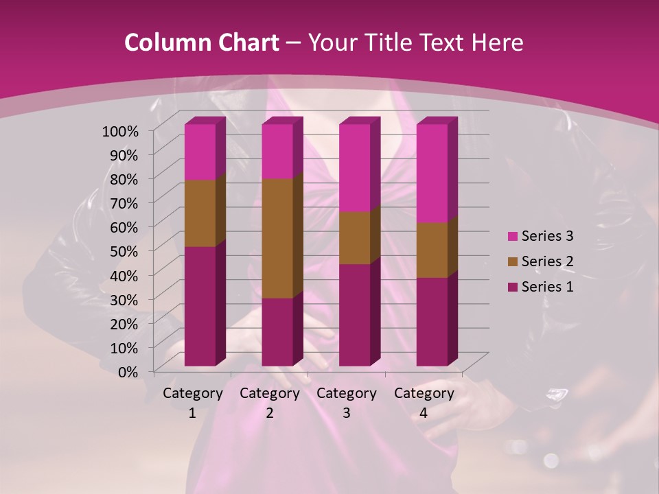 Female Model At Fashion Show PowerPoint Template