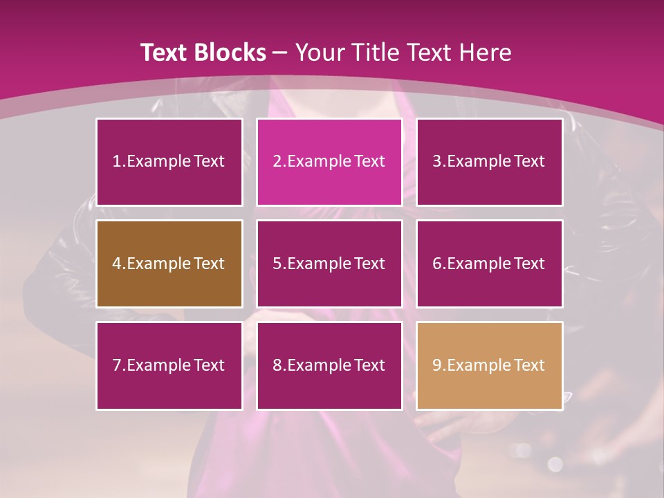 Female Model At Fashion Show PowerPoint Template