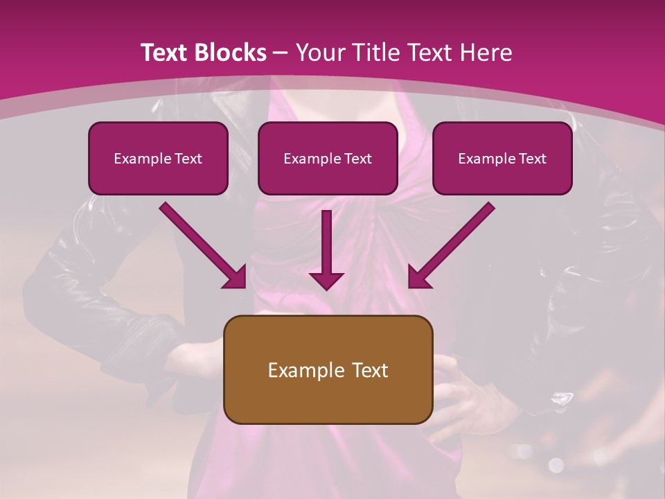 Female Model At Fashion Show PowerPoint Template
