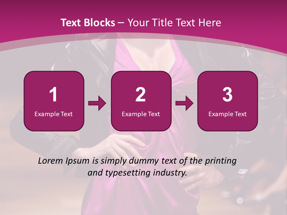 Female Model At Fashion Show PowerPoint Template