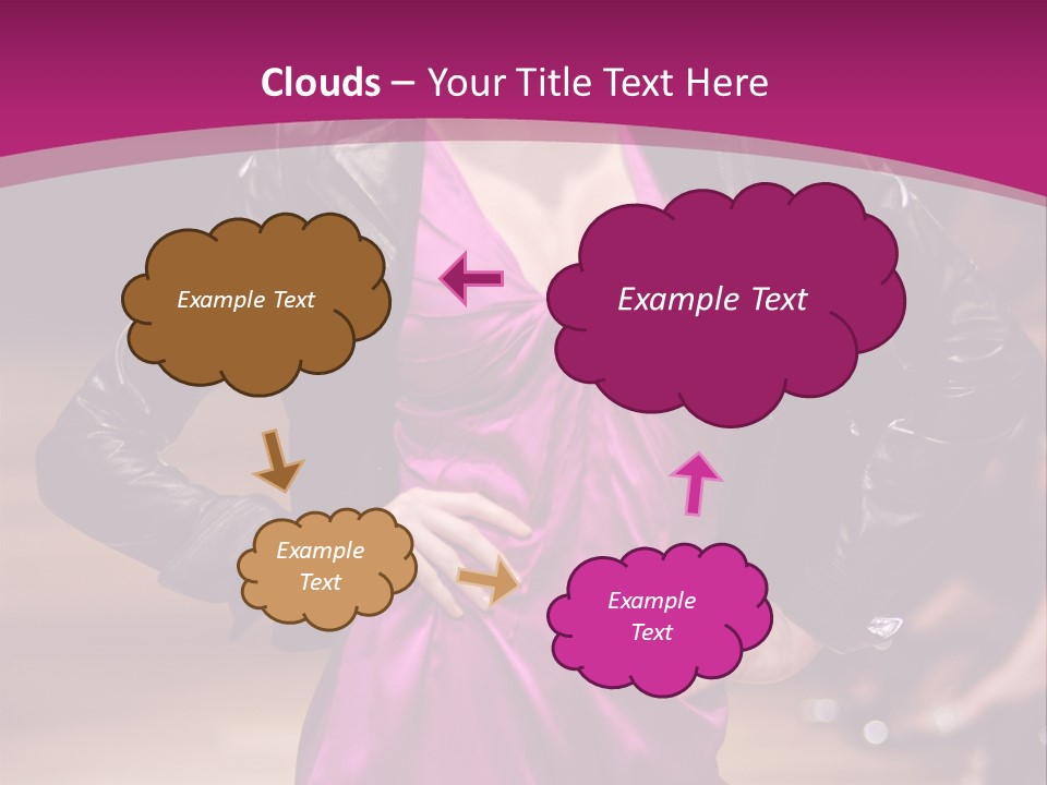 Female Model At Fashion Show PowerPoint Template