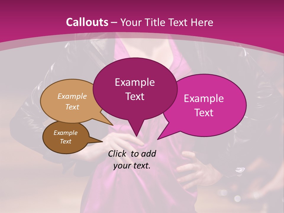 Female Model At Fashion Show PowerPoint Template