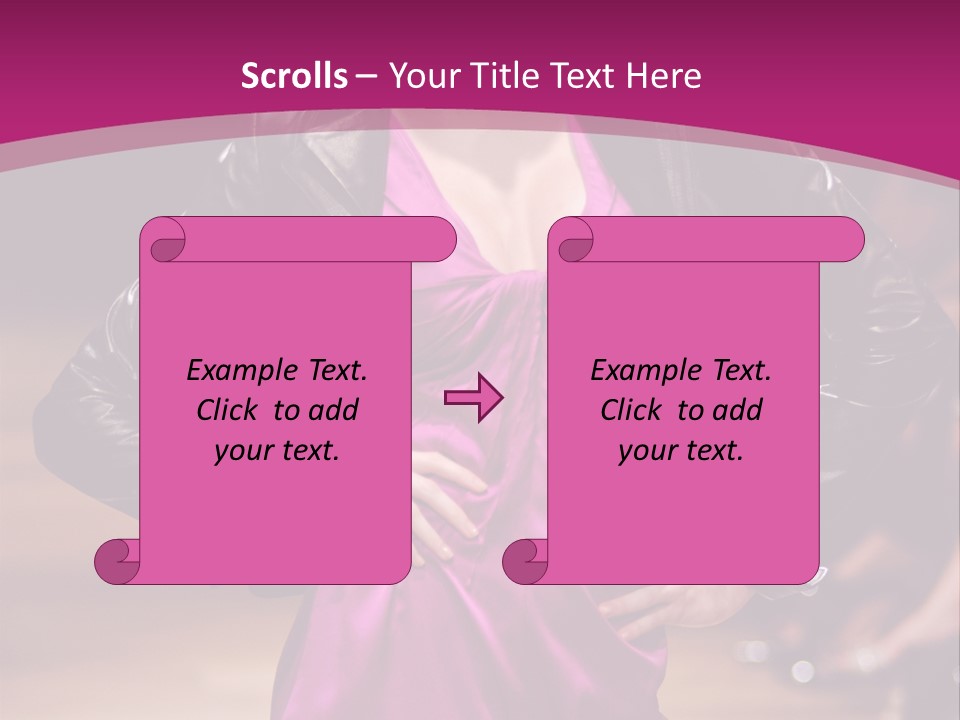 Female Model At Fashion Show PowerPoint Template