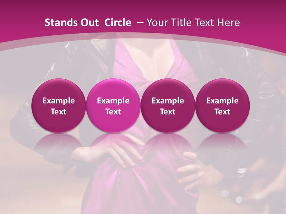 Female Model At Fashion Show PowerPoint Template
