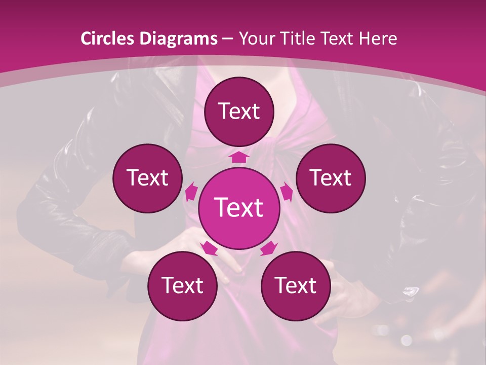 Female Model At Fashion Show PowerPoint Template