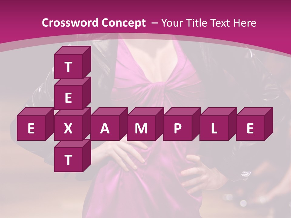 Female Model At Fashion Show PowerPoint Template