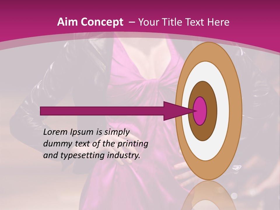 Female Model At Fashion Show PowerPoint Template