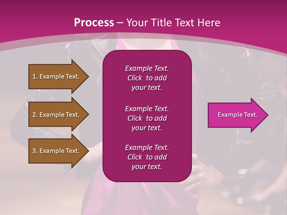 Female Model At Fashion Show PowerPoint Template