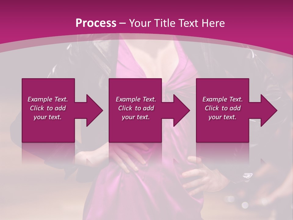 Female Model At Fashion Show PowerPoint Template