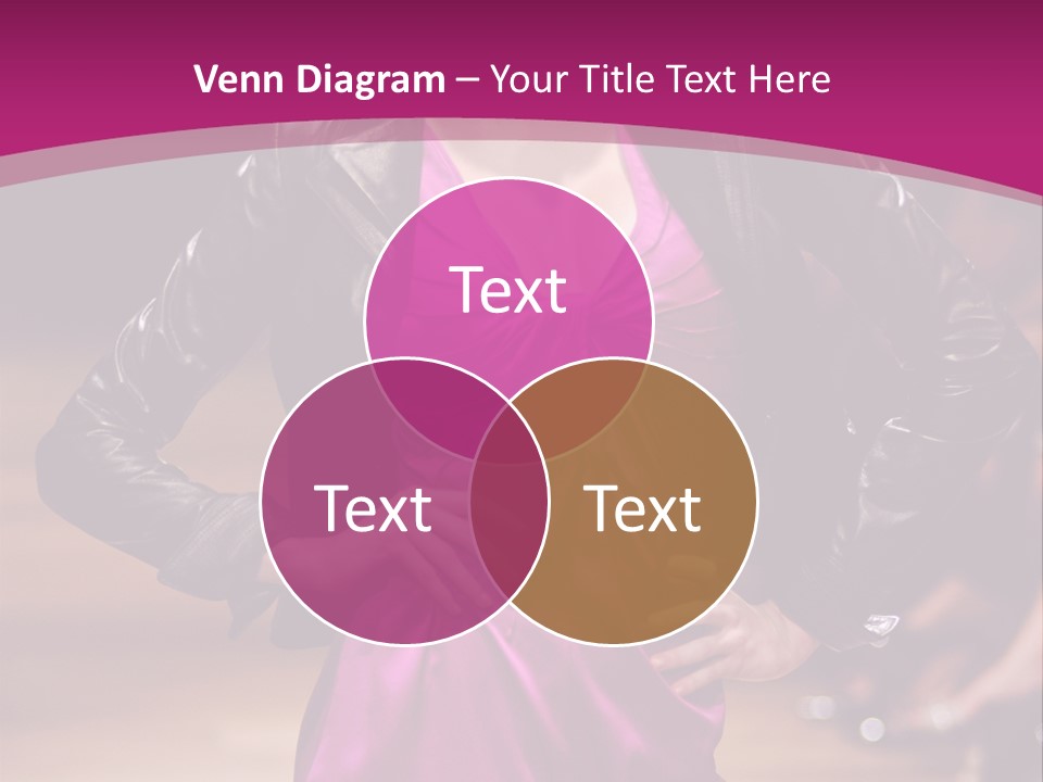 Female Model At Fashion Show PowerPoint Template