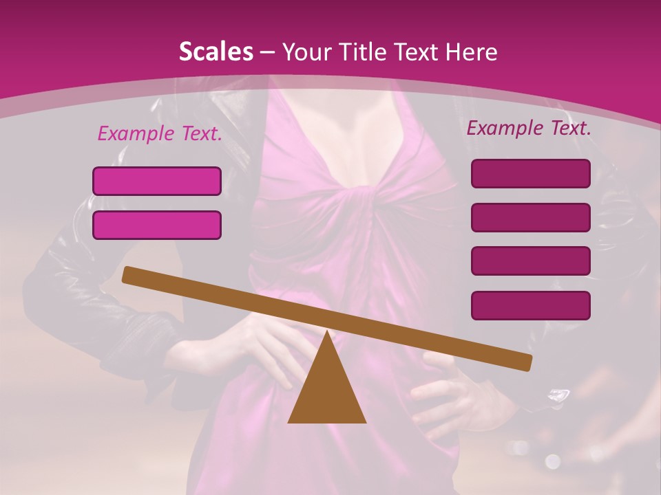 Female Model At Fashion Show PowerPoint Template