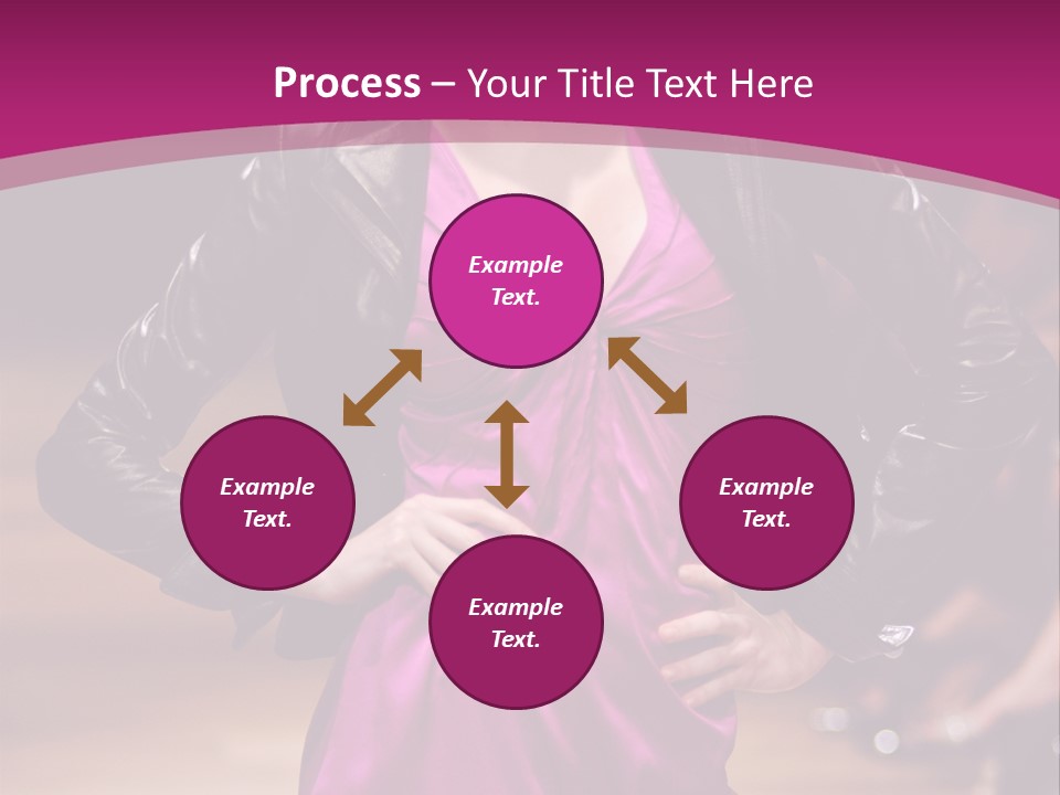 Female Model At Fashion Show PowerPoint Template