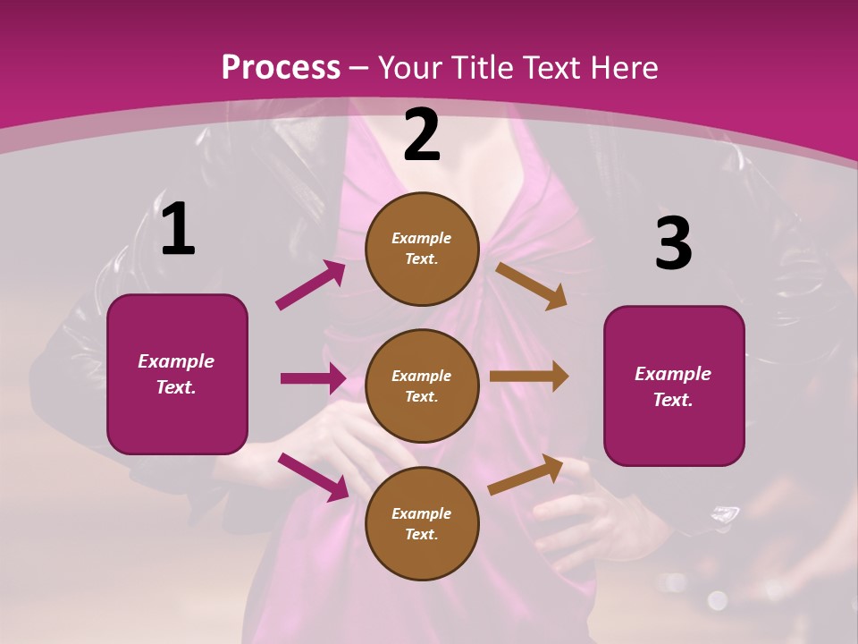 Female Model At Fashion Show PowerPoint Template