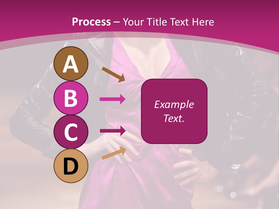 Female Model At Fashion Show PowerPoint Template