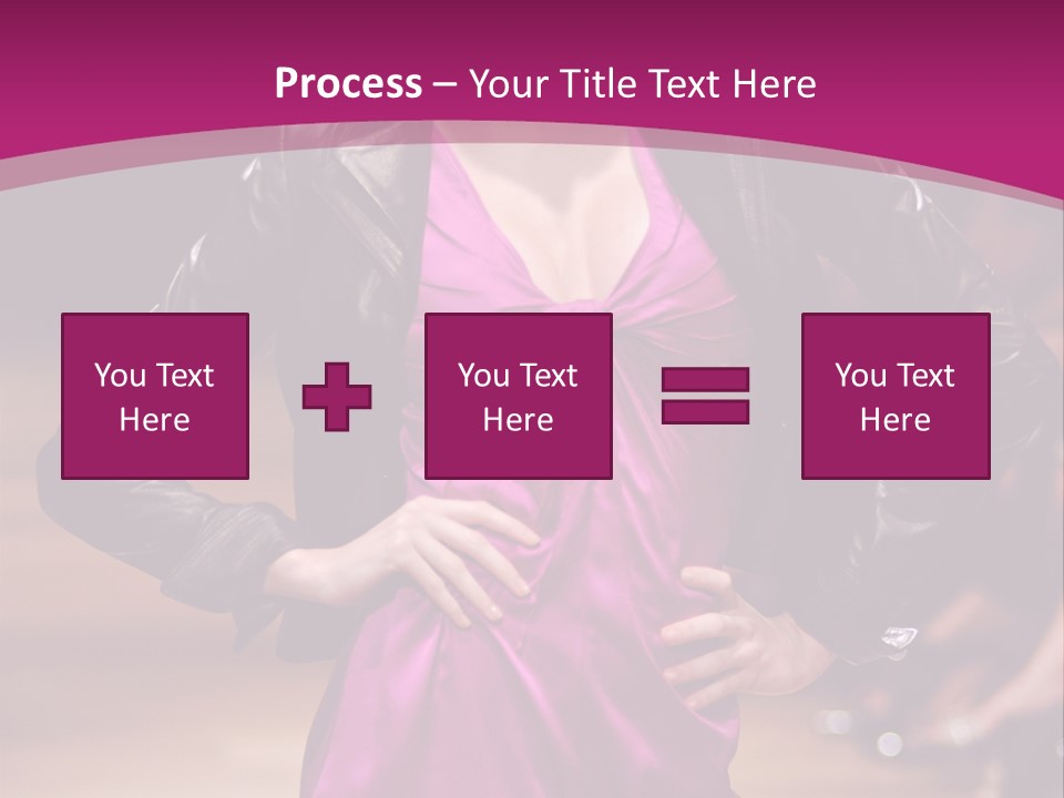 Female Model At Fashion Show PowerPoint Template