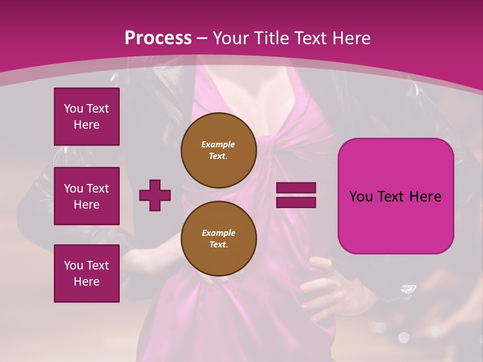 Female Model At Fashion Show PowerPoint Template