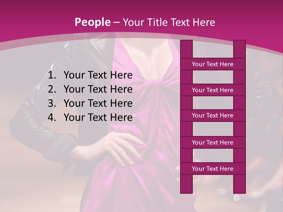 Female Model At Fashion Show PowerPoint Template