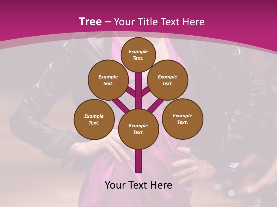 Female Model At Fashion Show PowerPoint Template