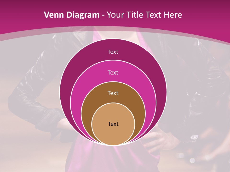 Female Model At Fashion Show PowerPoint Template