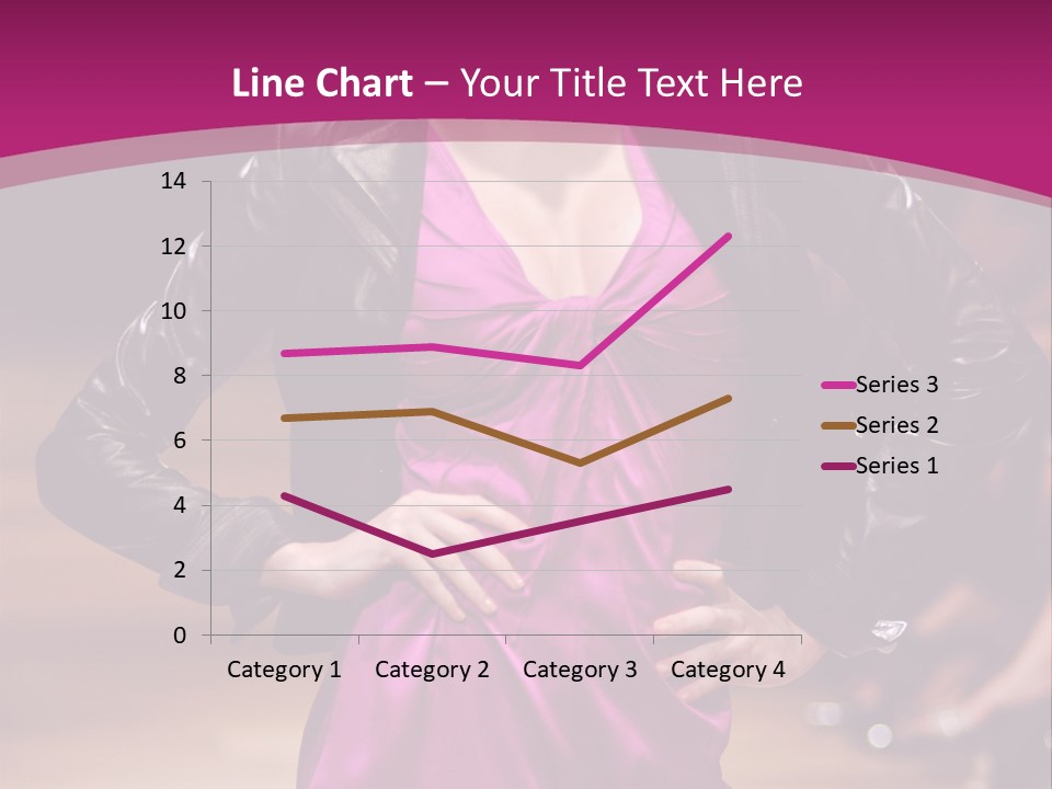 Female Model At Fashion Show PowerPoint Template