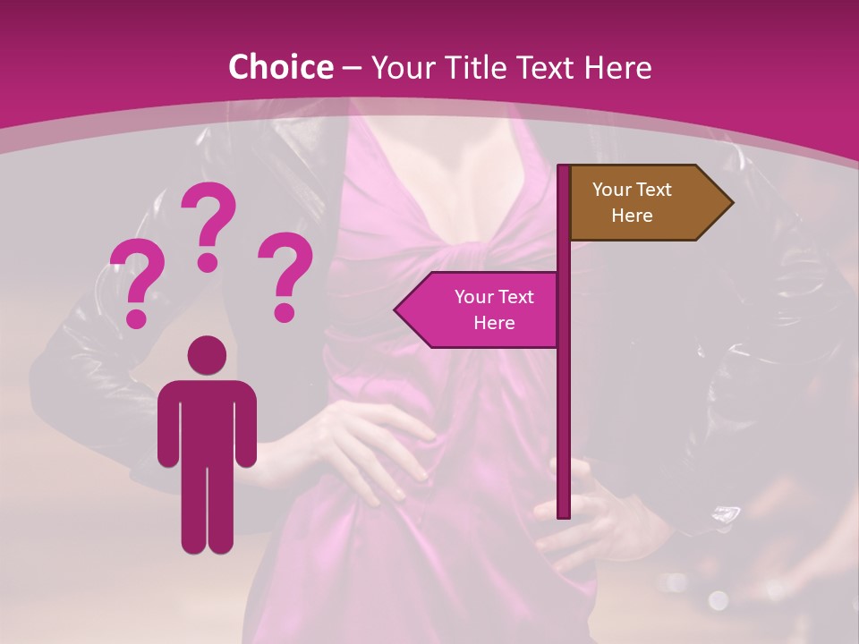 Female Model At Fashion Show PowerPoint Template