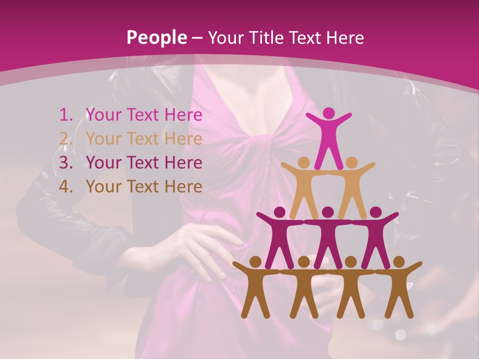 Female Model At Fashion Show PowerPoint Template