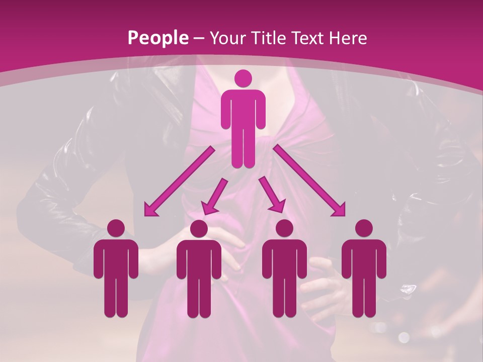 Female Model At Fashion Show PowerPoint Template