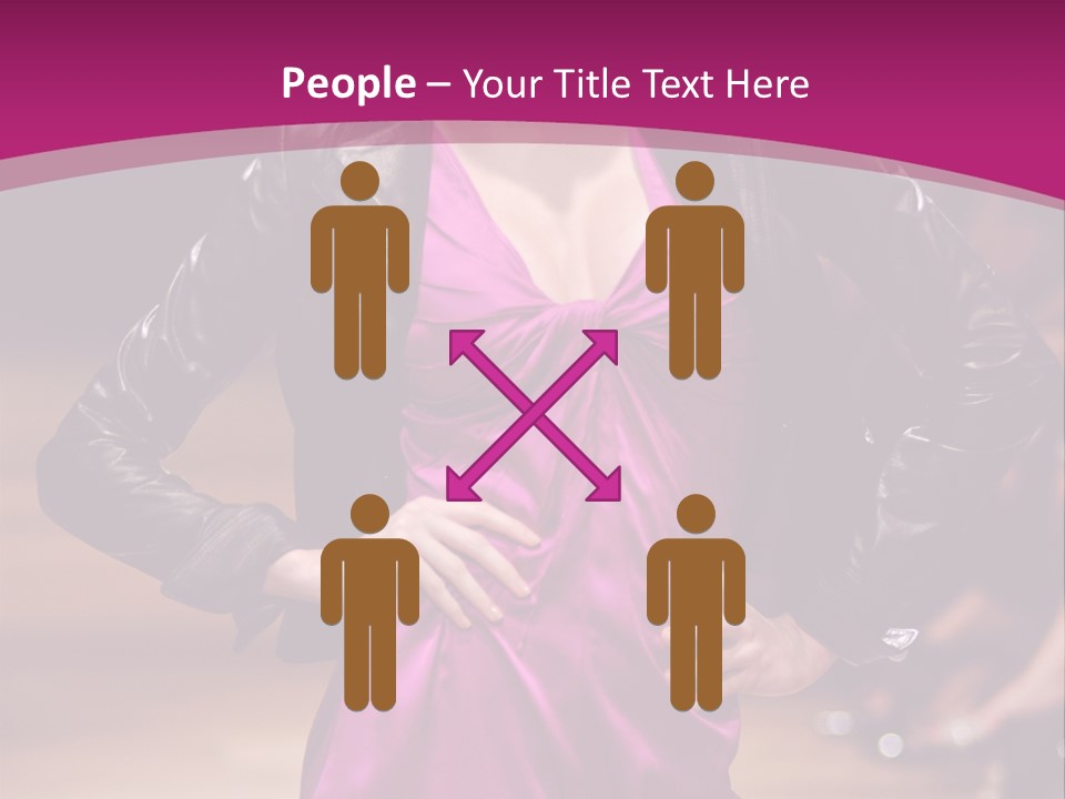 Female Model At Fashion Show PowerPoint Template